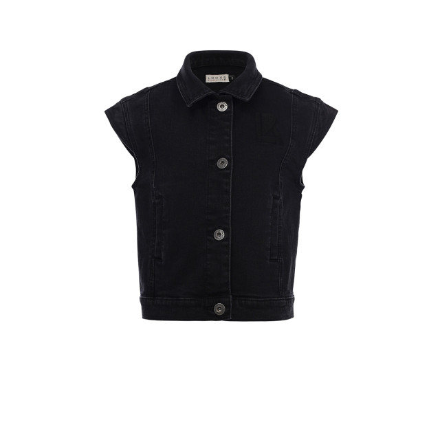 Looxs Revolution Black denim gilet voor meisjes in de kleur 2331-5005-099 large