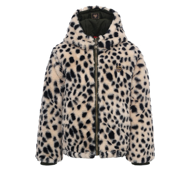 Looxs Revolution Reversibel winterjas dalmatiër/army voor meisjes in de kleur 2331-7210-080 large