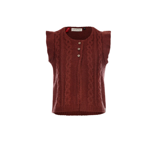 Looxs Revolution Meisjes gilet gebreid rood 2331-7314-408 large