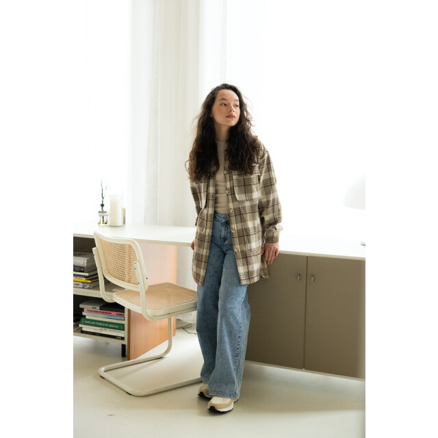 Looxs Revolution Oversized lange blouse ruit voor meisjes in de kleur 2331-5130-998 large