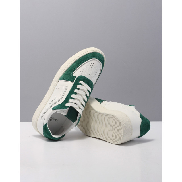Copenhagen Sneakers/lage-sneakers dames leather mix white-green leer combi 125474-59 large