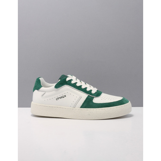 Copenhagen Sneakers/lage-sneakers dames leather mix white-green leer combi 125474-59 large