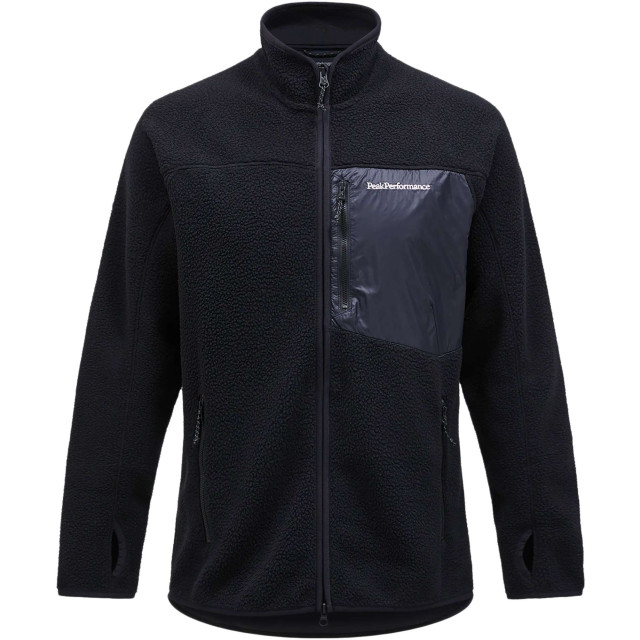 Peak Performance M. pile zip jacket black G79711030-black large