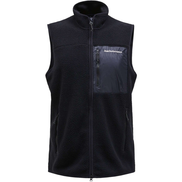 Peak Performance M. pile vest black G79710030-black large