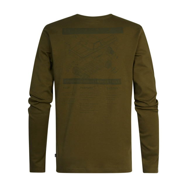 Petrol Industries Heren shirt m-3030-tlr663 6157 dark moss Petrol Shirt M 3030 TLR663 6157DarkMoss large