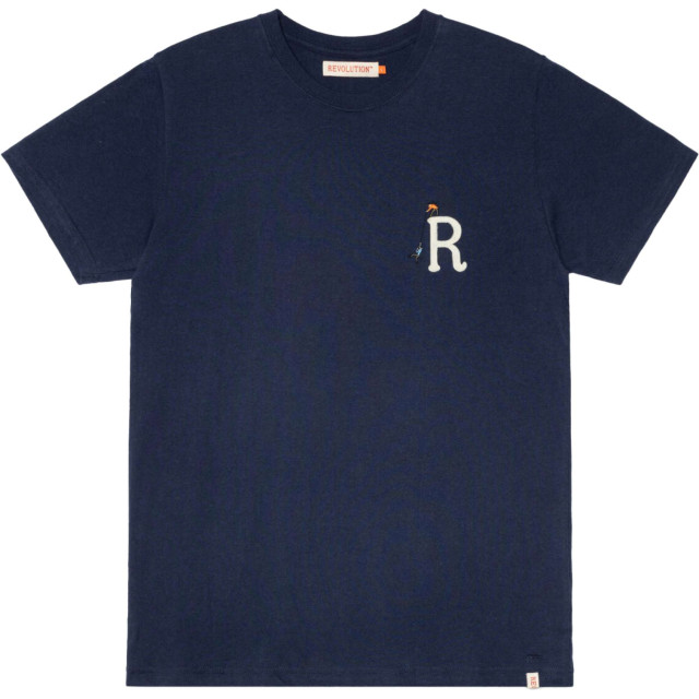 Revolution Clj regular t-shirt navy-mel 1328-navy-mel large