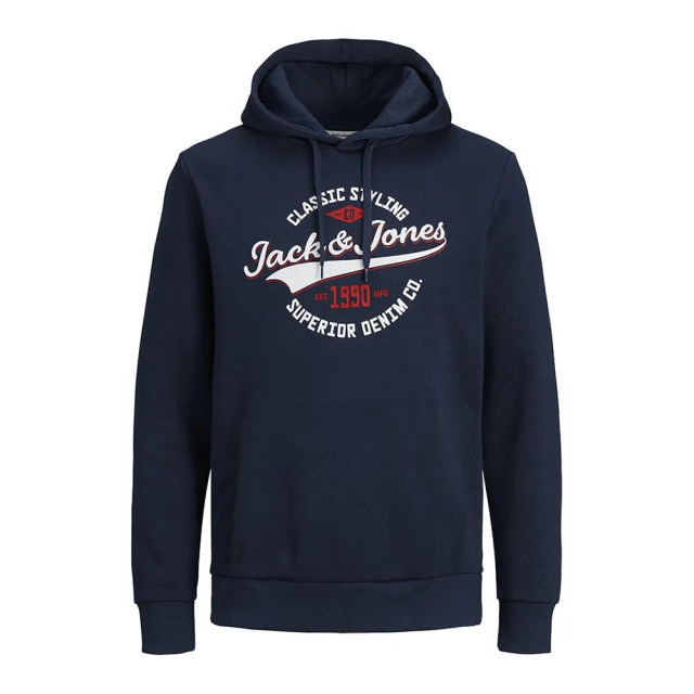 Jack & Jones Jwh logo sweat hood 12231322-NVY-S large