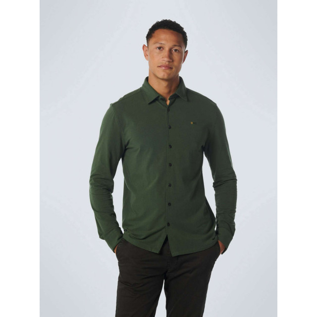 No Excess Shirt jersey stretch solid dark green 21410885-052 large