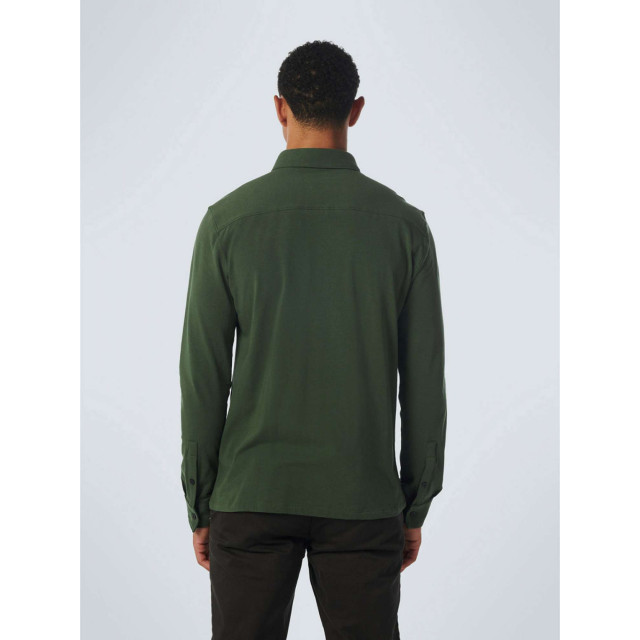 No Excess Shirt jersey stretch solid dark green 21410885-052 large