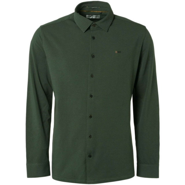 No Excess Shirt jersey stretch solid dark green 21410885-052 large