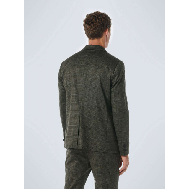 No Excess Blazer jersey stretch check taupe 21910805-044 large