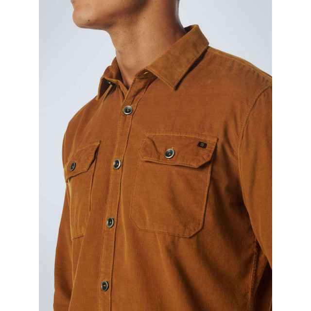 No Excess Shirt corduroy solid caramel 21430837SN-048 large