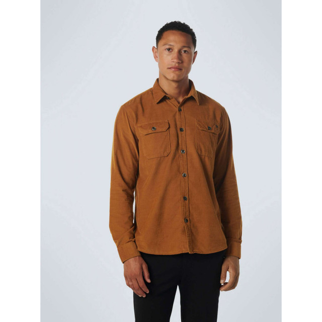 No Excess Shirt corduroy solid caramel 21430837SN-048 large