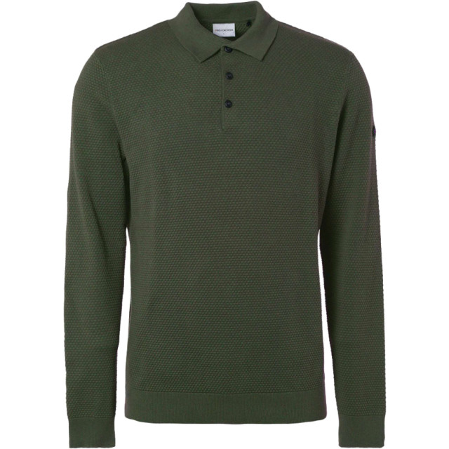 No Excess Pullover polo solid jacquard dark green 21230843-052 large