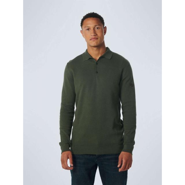 No Excess Pullover polo solid jacquard dark green 21230843-052 large