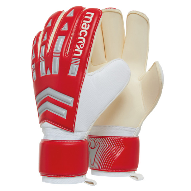 Macron Octopus xf gk gloves red/wht/slv 5026077 Macron OCTOPUS XF GK GLOVES RED/WHT/SLV 5026077 large