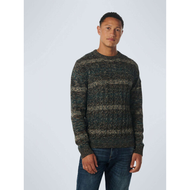 No Excess Pullover crewneck cable jacquard de ocean 21230935-131 large