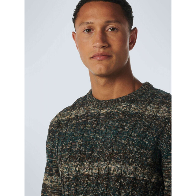 No Excess Pullover crewneck cable jacquard de ocean 21230935-131 large