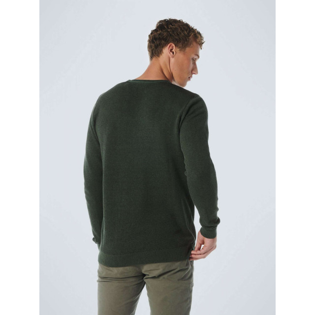 No Excess Pullover crewneck 2 coloured jacqua dark green 21230821SN-052 large