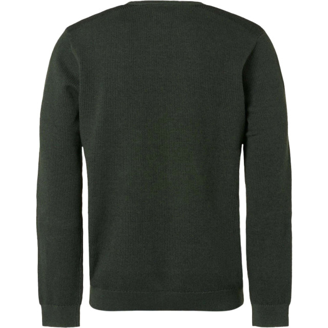 No Excess Pullover crewneck 2 coloured jacqua dark green 21230821SN-052 large