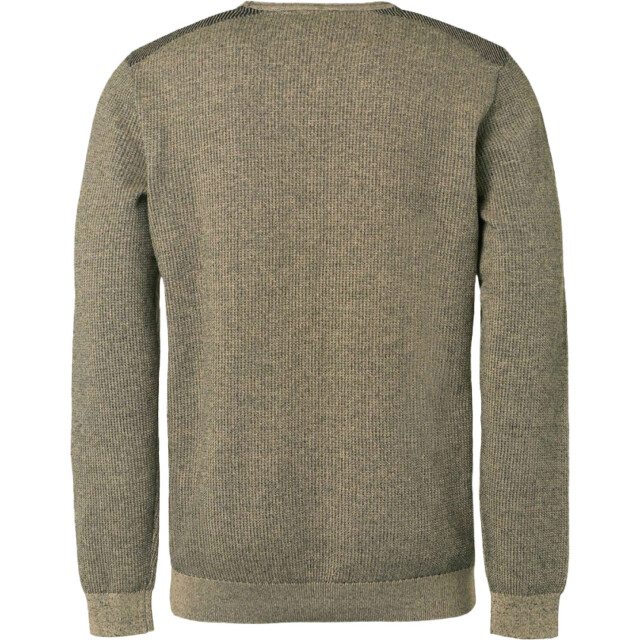 No Excess Pullover crewneck 2 coloured jacqua stone 21230821SN-014 large