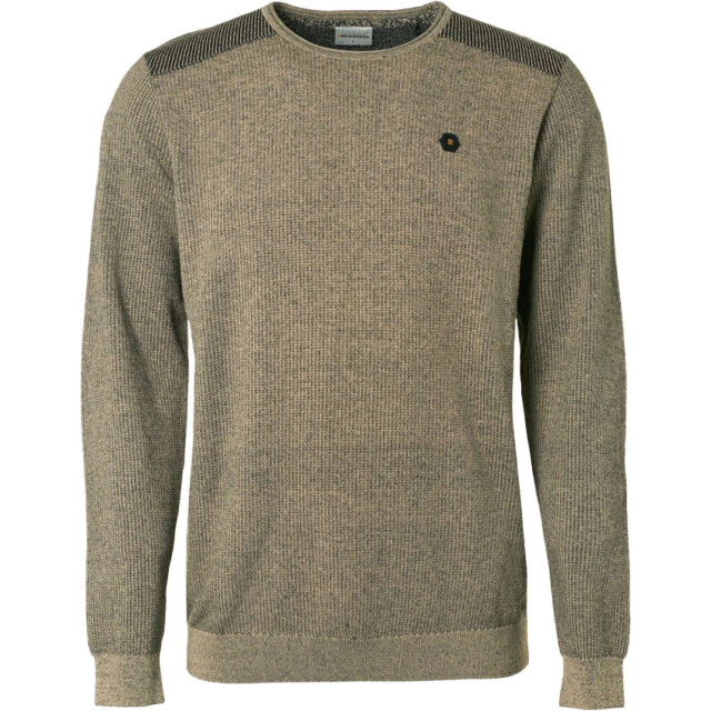 No Excess Pullover crewneck 2 coloured jacqua stone 21230821SN-014 large
