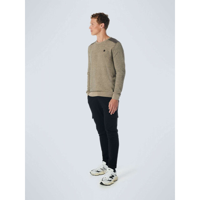No Excess Pullover crewneck 2 coloured jacqua stone 21230821SN-014 large