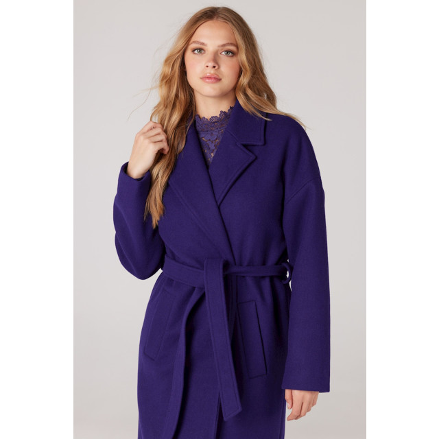 Jansen Amsterdam Wo817 long coat jose-w23-000200-purple W23-000200 large