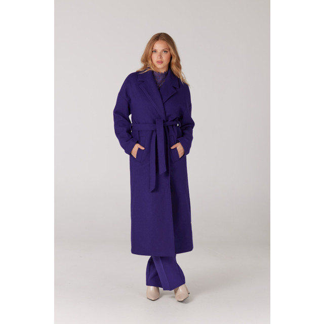 Jansen Amsterdam Wo817 long coat jose-w23-000200-purple W23-000200 large