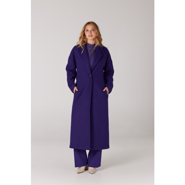 Jansen Amsterdam Wo817 long coat jose-w23-000200-purple W23-000200 large