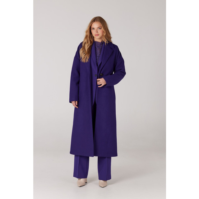 Jansen Amsterdam Wo817 long coat jose-w23-000200-purple W23-000200 large