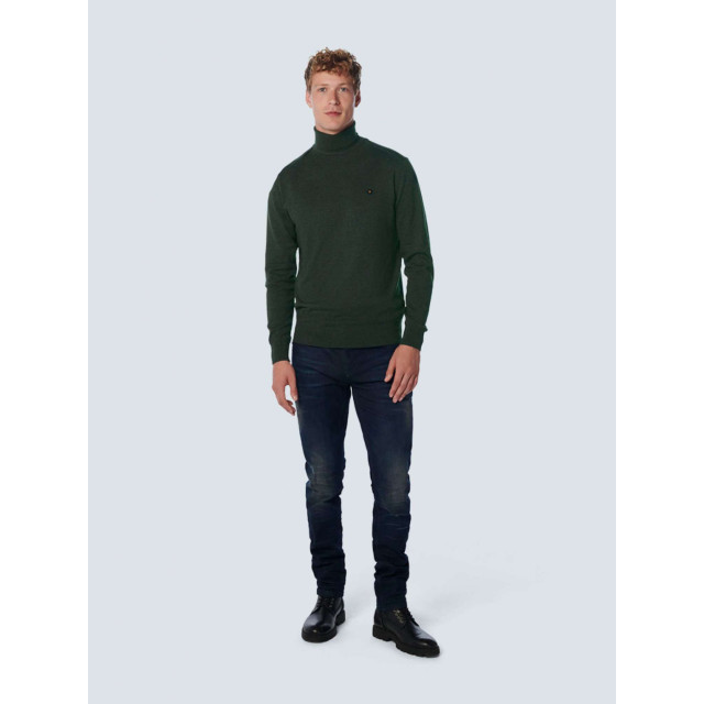 No Excess Pullover rollneck 2 coloured melang dark green 21210982-052 large