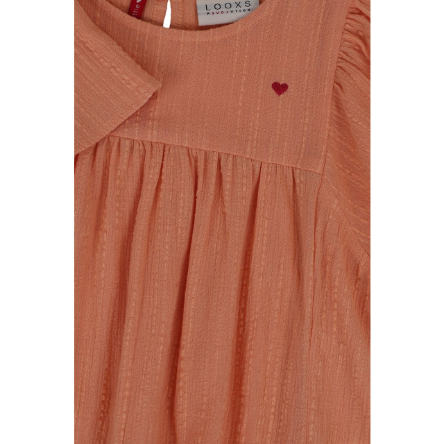 Looxs Revolution Katoenen blouse orange peach voor meisjes in de kleur 2311-7126-215 large