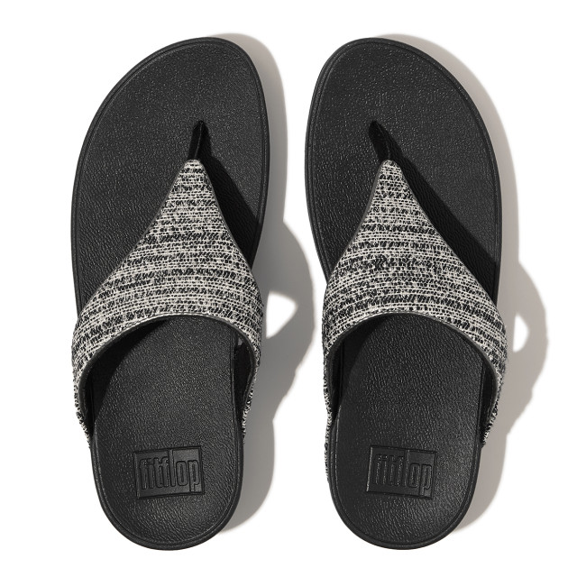 FitFlop Lulu shimmerweave toe-post sandals GO1 large