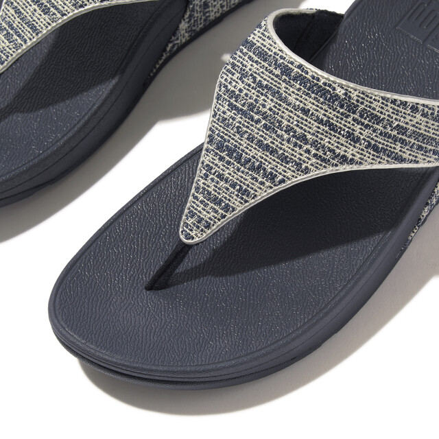 FitFlop Lulu shimmerweave toe-post sandals GO1 large