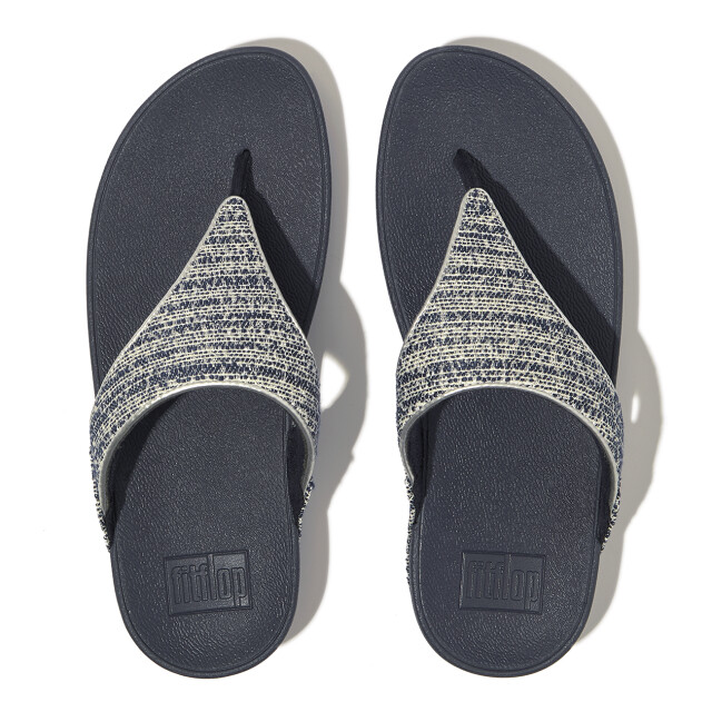 FitFlop Lulu shimmerweave toe-post sandals GO1 large