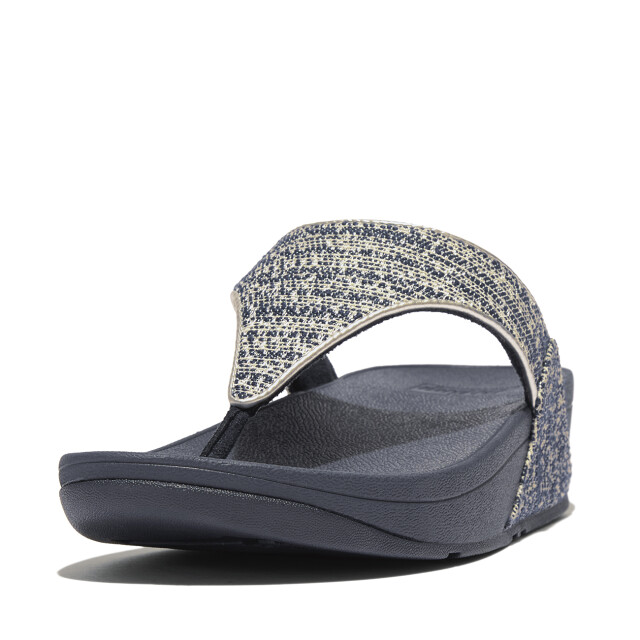 FitFlop Lulu shimmerweave toe-post sandals GO1 large