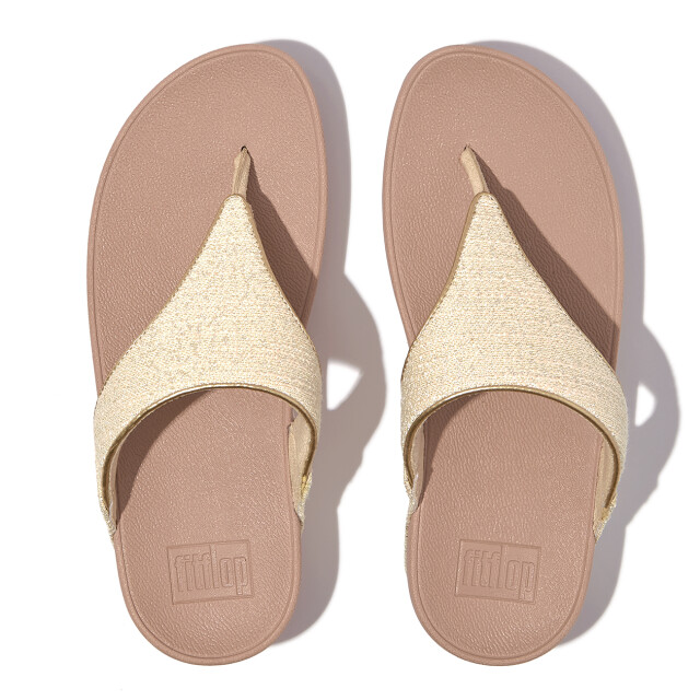 FitFlop Lulu shimmerweave toe-post sandals GO1 large