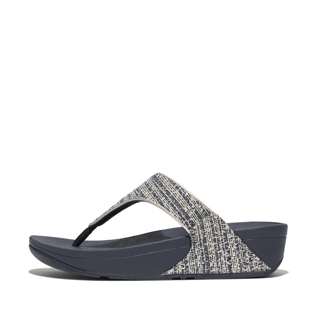 FitFlop Lulu shimmerweave toe-post sandals GO1 large