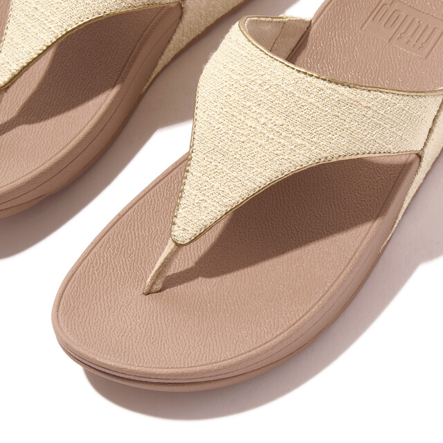 FitFlop Lulu shimmerweave toe-post sandals GO1 large