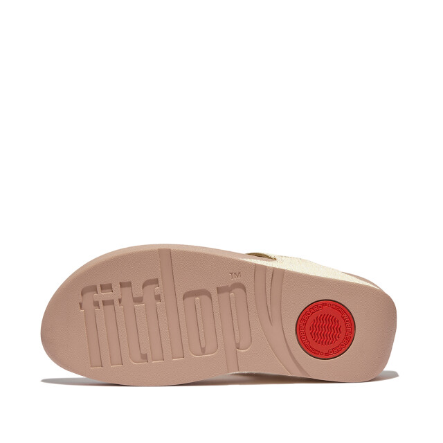 FitFlop Lulu shimmerweave toe-post sandals GO1 large
