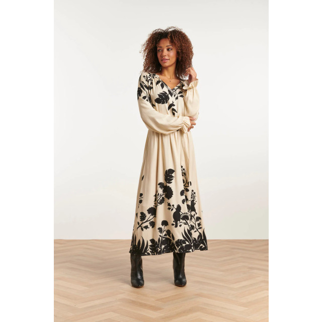 Smashed Lemon Klassieke elegante stijl maxi jurk met puffy mouwen - 23551-010-999 large