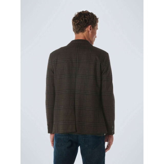 No Excess Blazer jersey stretch check coffee 21910906-196 large