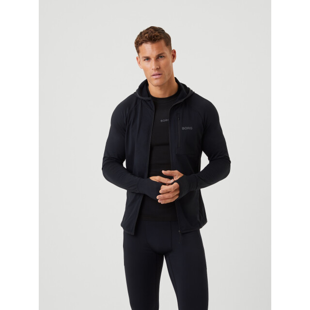 Björn Borg Borg running mid layer hood 10002156-bk001 Bjorn Borg borg running mid layer hood 10002156-bk001 large