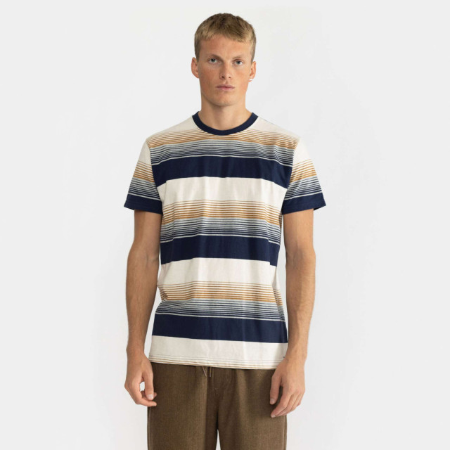 Revolution T-shirt navy striped 1335-navy large