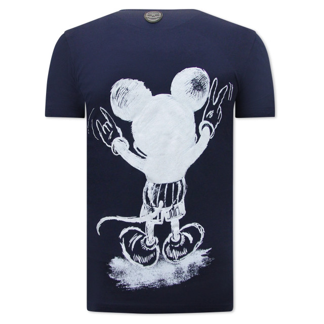 Local Fanatic Cartoon t-shirt navy LF-2618 large