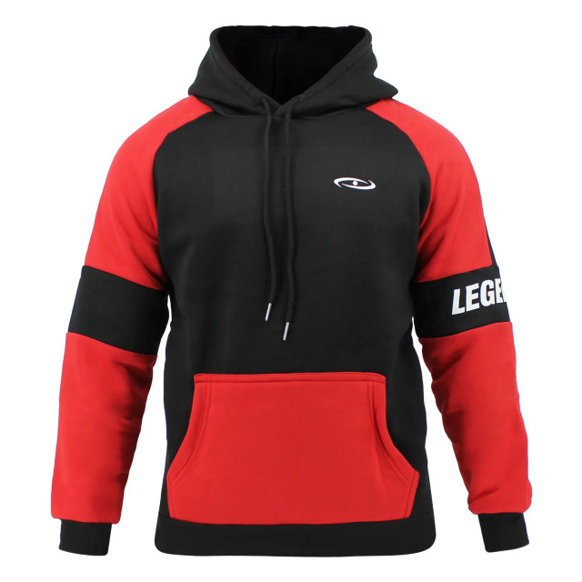 Legend Sports Hoodie dames/heren zwart rood fleece Y4830086ZRTXXL large