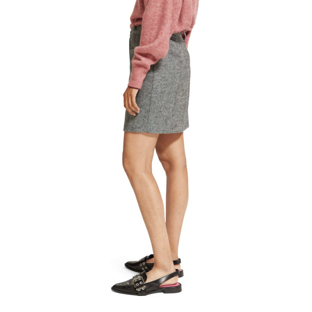 Scotch & Soda Herringbone high rise mini skirt herringbone tweed 174757-6659 large