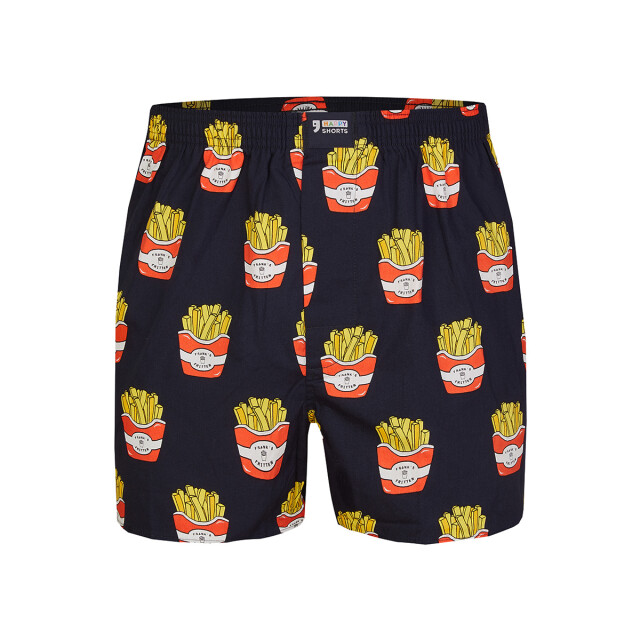 Happy Shorts 2-pack wijde boxershorts bier + friet HS-225+229 large