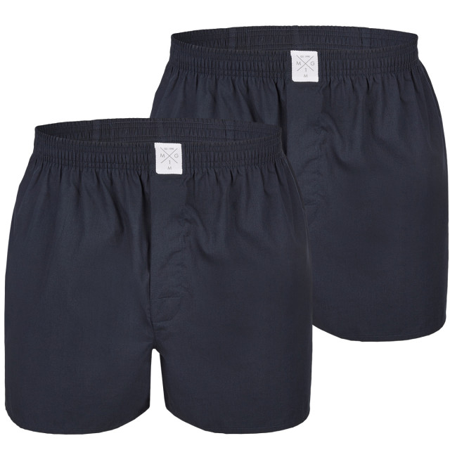 MG-1 Wijde boxershorts heren 2-pack navy uni 927N2 large